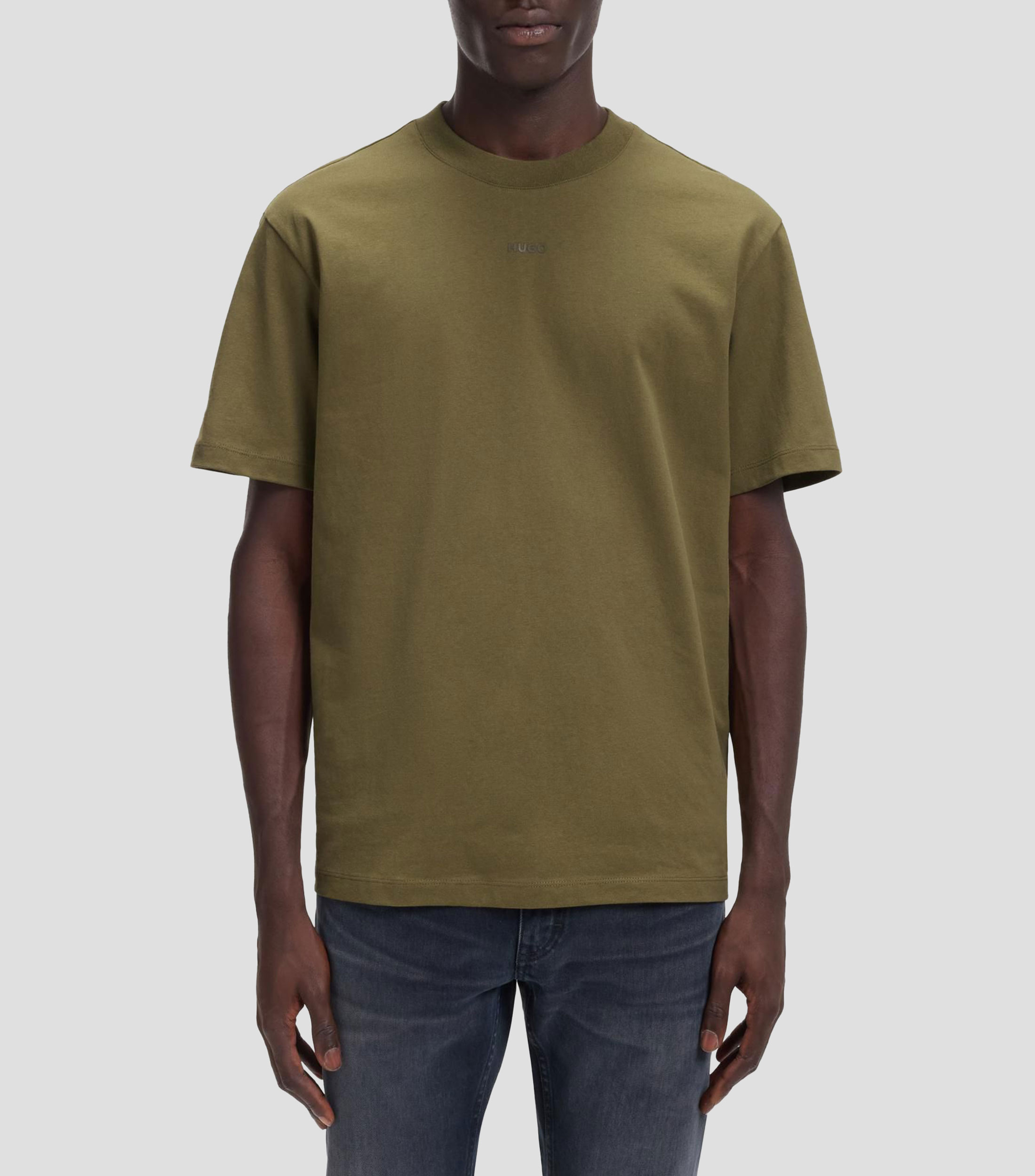 Playera relaxed en algodón con logo estampado Hombre